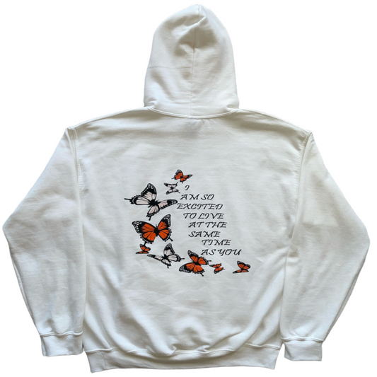 VOL. 1 Butterfly Hoodie - White